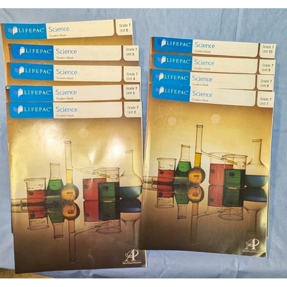 Lifepac Science Student Books Grade 7 Workbooks Unit 2-10 New Neverโ Used